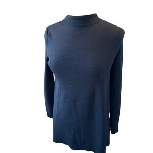 COS 100% Wool Mock Turtleneck Sweater Women’s Small Black Long Sleeve Minimalist